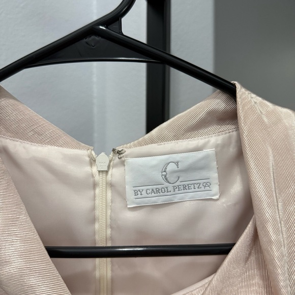 Carol Peretz Sleeveless Mock Neck A Line Black Pink Dress Size 6 Vintage - Picture 3 of 11